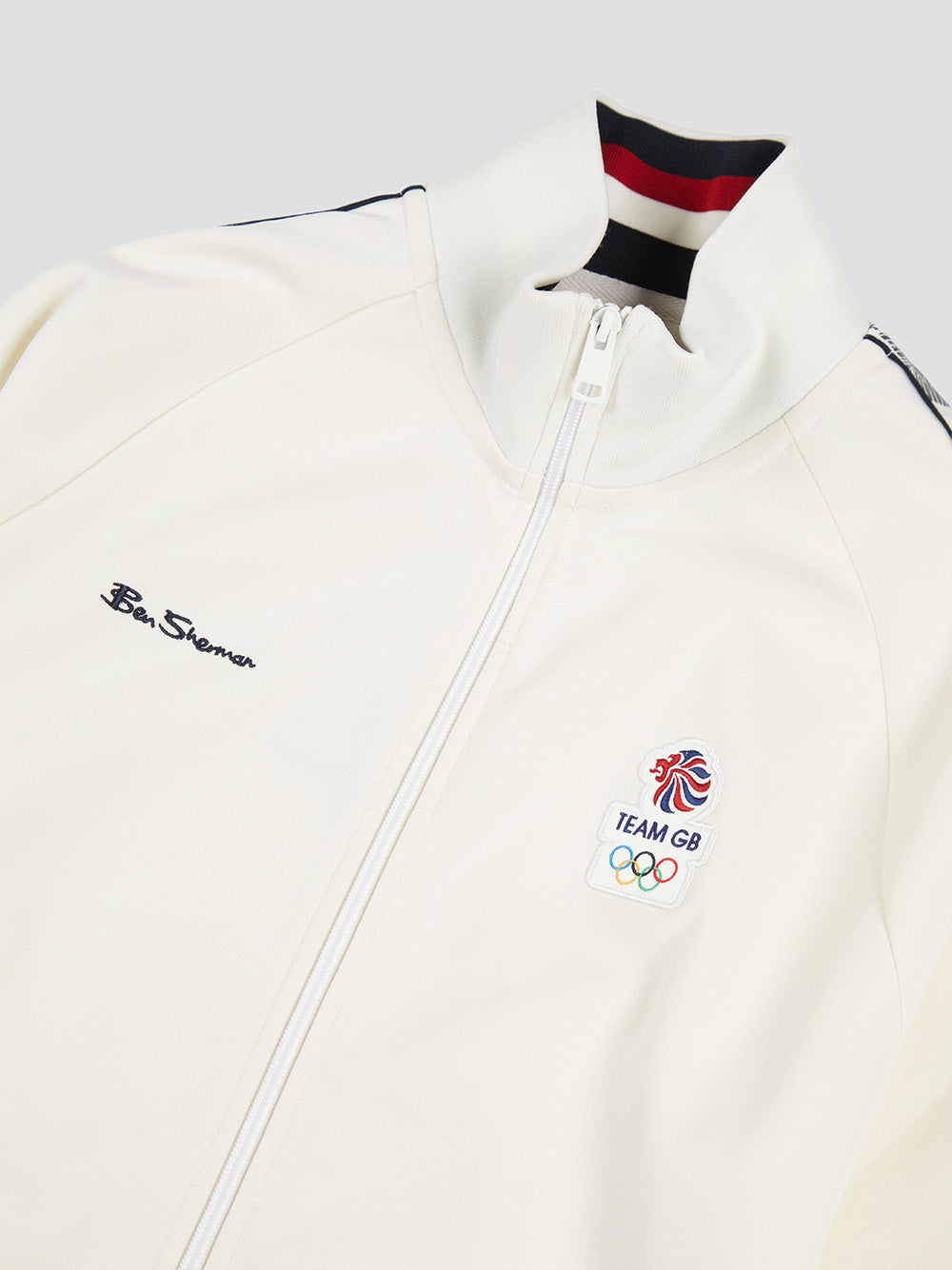 Vestes Ben Sherman Team GB Taped Track Top Blanche | BNX-48732092